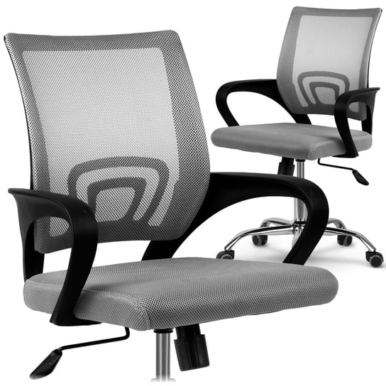 Fotel biurowy obrotowy krzesło biurowe mikrosiatka Latok szary Sofotel SOFOTEL