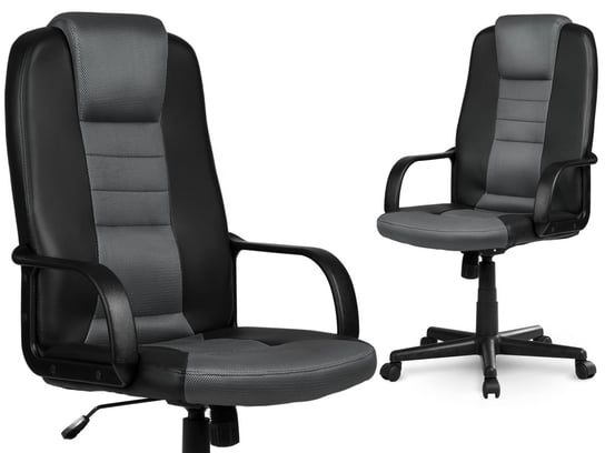 Fotel biurowy obrotowy krzesło biurowe mikrosiatka Sofotel 518B czarno-szary SOFOTEL