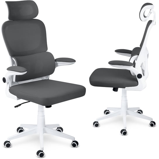 Fotel biurowy obrotowy krzesło biurowe mikrosiatka Sofotel Formax ciemny szary SOFOTEL