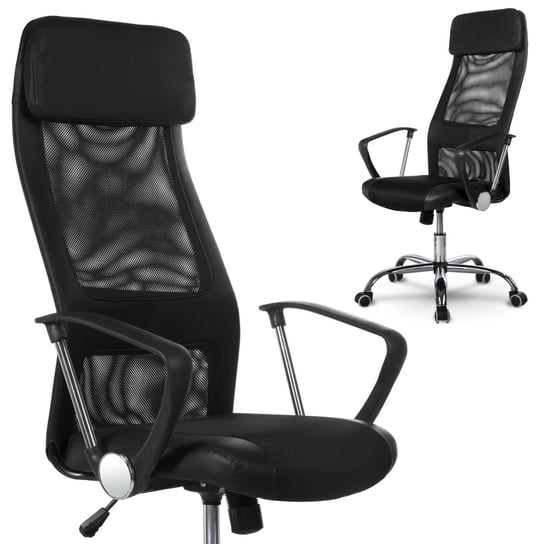 Fotel biurowy obrotowy krzesło biurowe mikrosiatka SOFOTEL Rio, czarny SOFOTEL