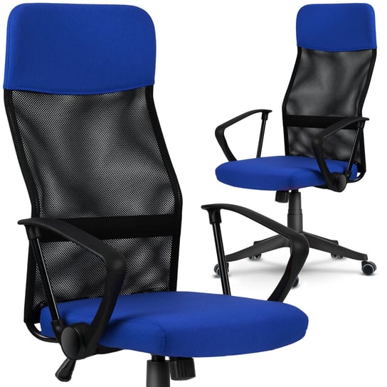 Fotel biurowy obrotowy krzesło biurowe mikrosiatka Sofotel Sydney II niebieski SOFOTEL
