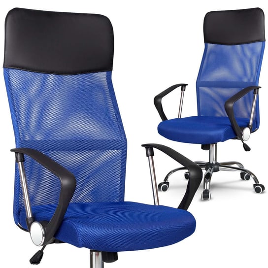 Fotel biurowy obrotowy krzesło biurowe mikrosiatka SOFOTEL Sydney, niebieski SOFOTEL