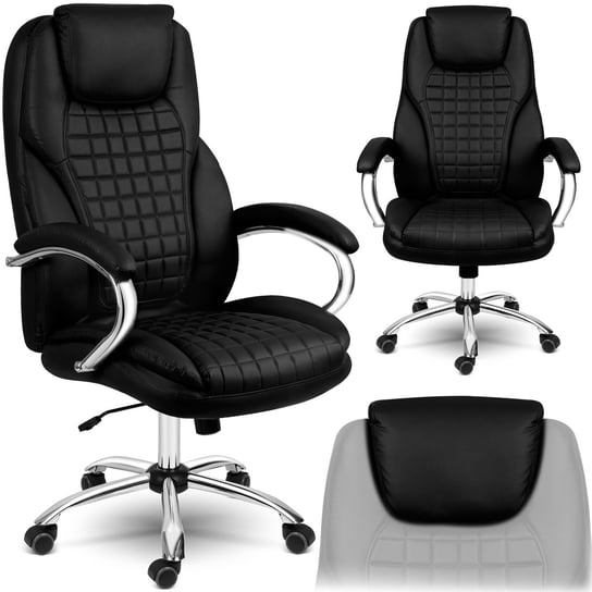 Fotel biurowy obrotowy krzesło biurowe obrotowe Premium Sofotel Batory czarny SOFOTEL