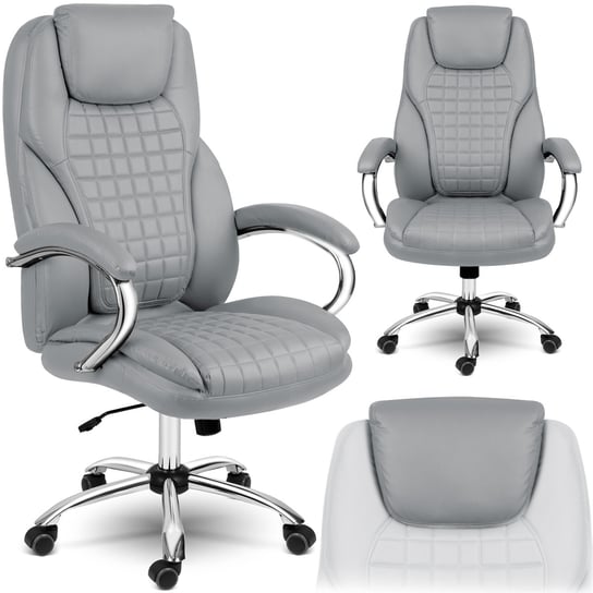 Fotel biurowy obrotowy krzesło biurowe obrotowe Premium Sofotel Batory szary SOFOTEL