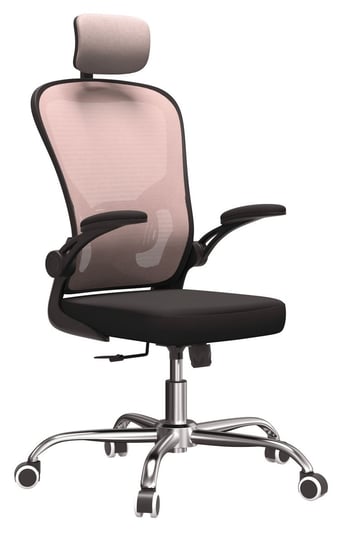 Fotel biurowy, obrotowy, krzesło, dory, różowy Topeshop