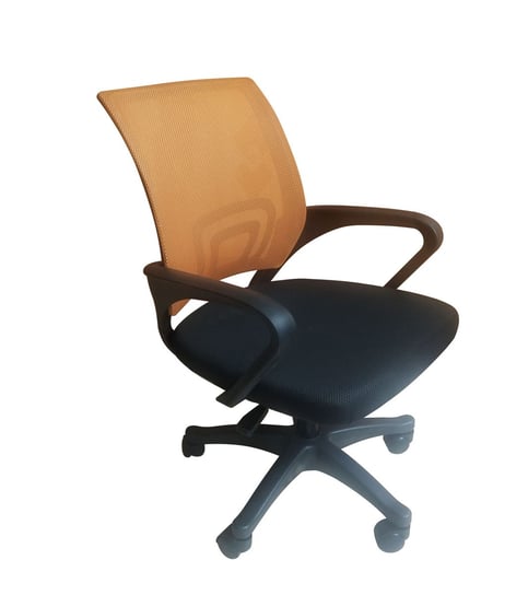 Fotel biurowy, obrotowy, krzesło, moris, pomarańczowy Topeshop