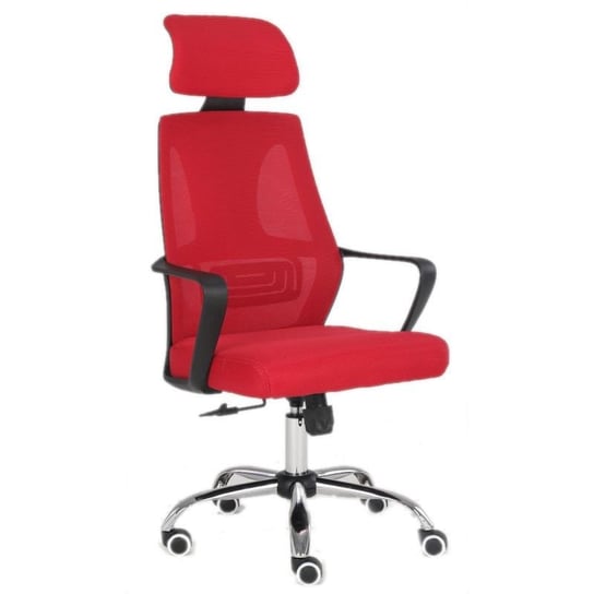 Fotel biurowy, obrotowy, krzesło, nigel, czerwony Topeshop