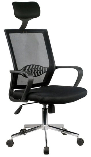 Fotel biurowy obrotowy OCF-9 fotel materiałowy do pracy - Czarny FABRYKA MEBLI AKORD
