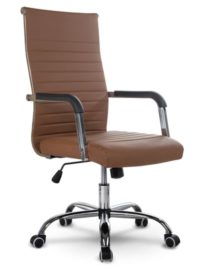 Fotel biurowy obrotowy profilowany Sofotel Boston brązowy SOFOTEL