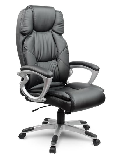 Fotel biurowy, obrotowy, skórzany, krzesło, czarny, Sofotel EG-227 SOFOTEL