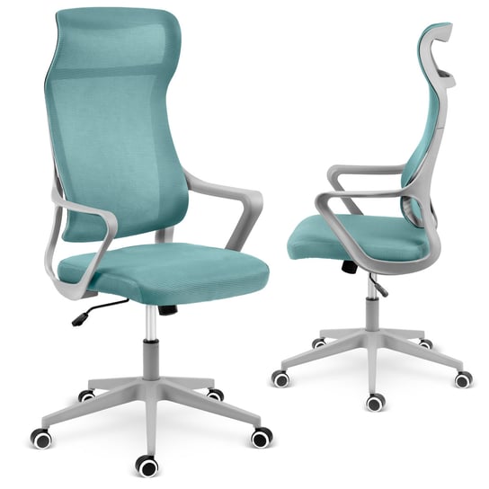 Fotel biurowy obrotowy z mikrosiatki zielony krzesło biurowe obrotowe Sofotel Labi SOFOTEL