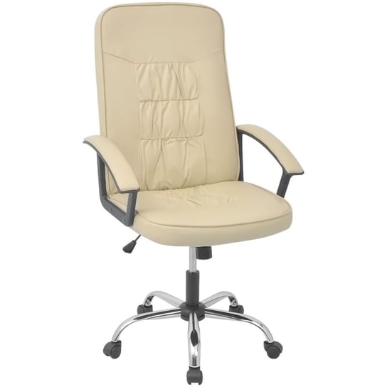 Fotel biurowy PERVOI, kremowy, 67x70 cm vidaXL