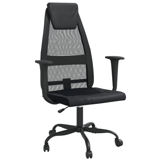 Fotel biurowy siatkowy czarny 67x68x105-115 cm / AAALOE Inna marka