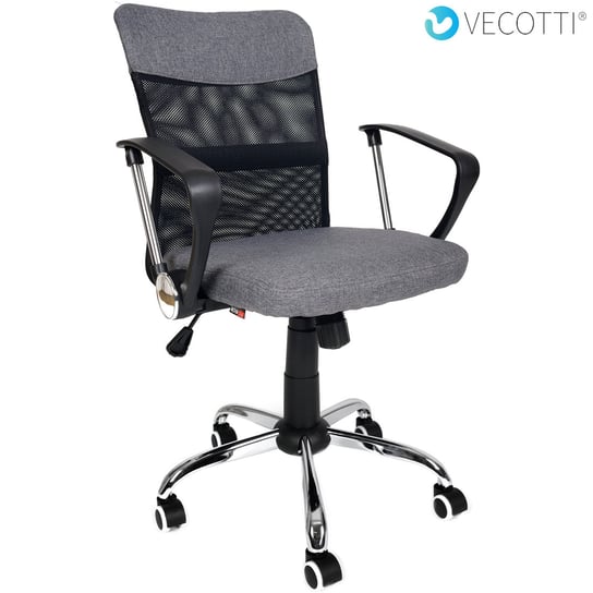 Fotel biurowy VECOTTI Franco, szary, 58x49x104 cm Vecotti