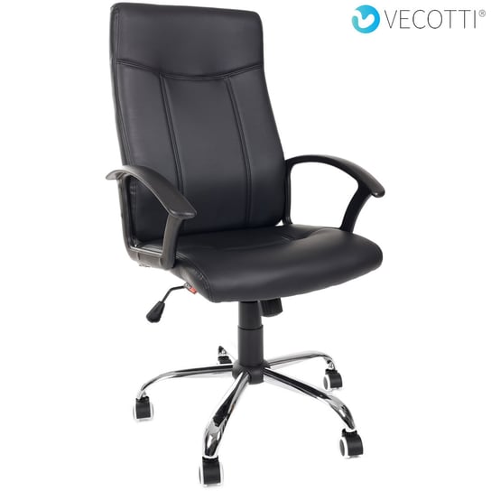 Fotel biurowy VECOTTI Gustav, czarny, 120x64x49 cm Vecotti