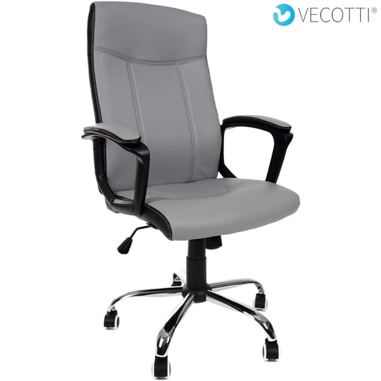 Fotel biurowy VECOTTI Gustav, szary, 64x49x120 cm Vecotti