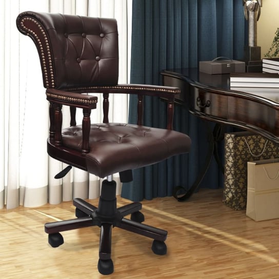 Fotel biurowy vidaXL, brązowy, 62x50x104 cm vidaXL