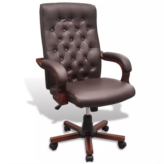 Fotel biurowy, VIDAXL, brązowy, 64x67x114 cm vidaXL