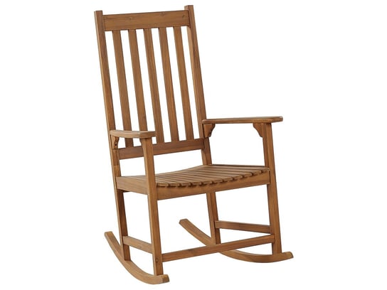 Fotel bujany akacjowy jasne drewno BOJANO Beliani