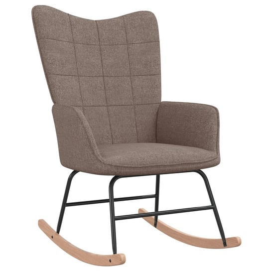 Fotel bujany, kolor taupe, tapicerowany tkaniną vidaXL