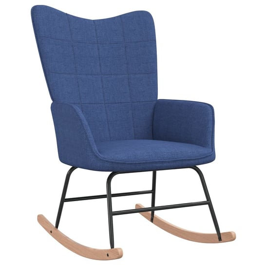 Fotel bujany, niebieski, tapicerowany tkaniną vidaXL