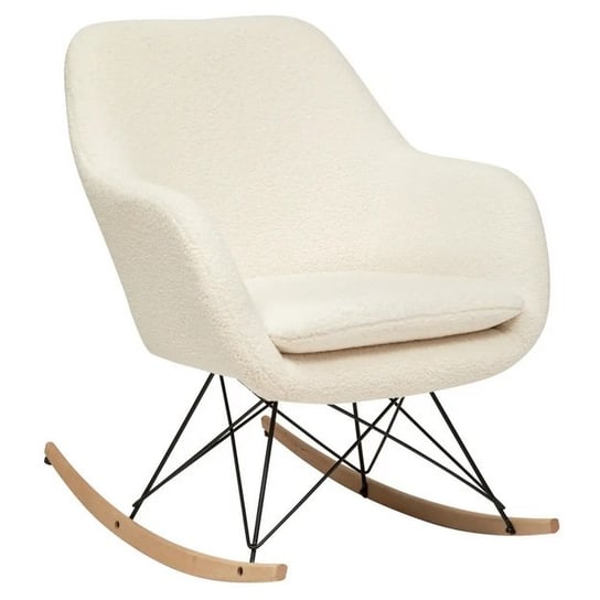 Fotel bujany teddy biały Orvieto  83x80x65 cm MIA home