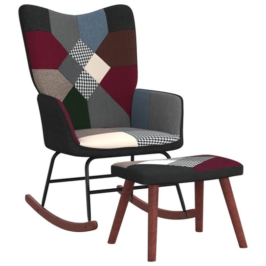 Fotel bujany z podnóżkiem - 61x78x98 cm, różnokolo Zakito