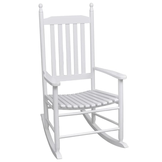 Fotel bujany z wygiętym siedziskiem VIDAXL, biały, 60,5x82x114 cm vidaXL