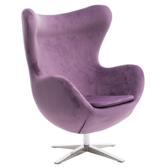 Fotel D2.DESIGN Jajo Velvet, fioletowy, 73x82x111 cm D2.DESIGN