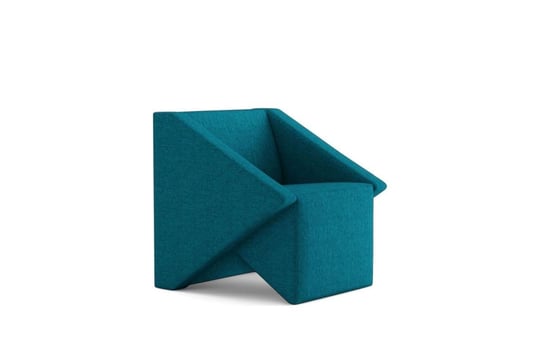 Fotel D2.DESIGN Linara, niebieski, 76x76x83 cm D2.DESIGN