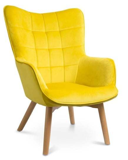 Fotel DEKORACJADOMU Grella, żółty, 62x54 cm HowHomely