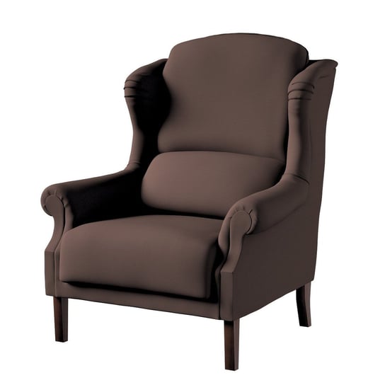 Fotel DEKORIA Cotton Panama, czekoladowy brąz, 85x74x107 cm Dekoria