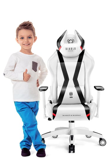 Fotel dla dzieci Diablo X-Horn biało-czarny Diablo Chairs
