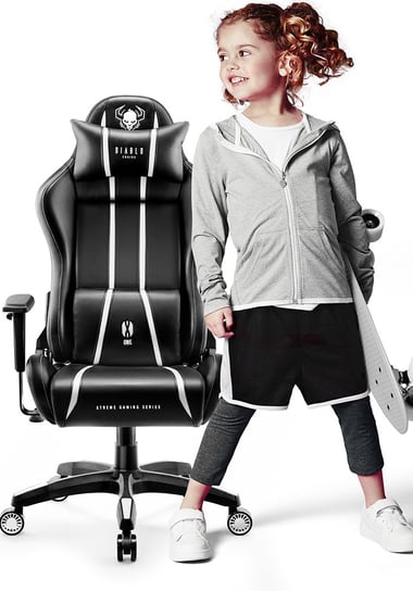 Fotel dla dzieci Diablo X-One 2.0 czarno-biały Diablo Chairs