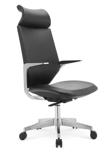 Fotel ELIOR Maron, czarno-srebrny, 64x60x125 cm Elior