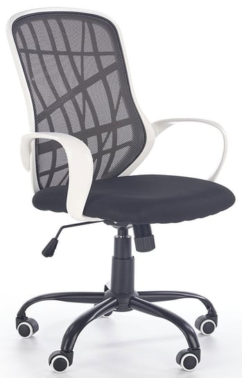 Fotel ELIOR Regan, czarno-biały, 62x61x95-105 cm Elior
