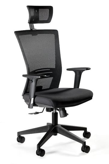 Fotel ergonomiczny, do biura, mikrosiatka, Ergonic, kolor czarny Unique
