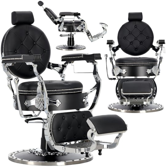 Fotel Fryzjerski Barberski Hydrauliczny Do Salonu Fryzjerskiego Barber Shop Black Pearl Barberking W 24H ENZO