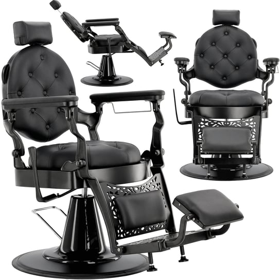 Fotel fryzjerski barberski hydrauliczny do salonu fryzjerskiego barber shop Treko Black Barberking w 24H ENZO