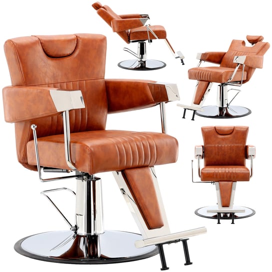 Fotel fryzjerski barberski hydrauliczny do salonu fryzjerskiego Tyrs BarberKing