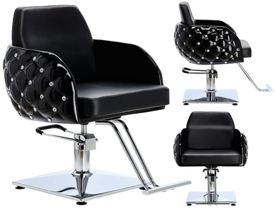 Fotel fryzjerski Leo hydrauliczny obrotowy do salonu fryzjerskiego podnóżek chromowany krzesło fryzjerskie ENZO