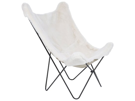 Fotel futrzany biały NYBRO Beliani