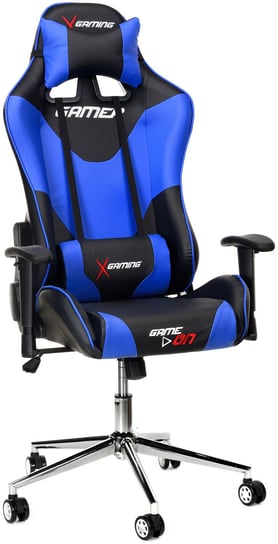Fotel gamingowy CALVIANO X-Gaming, niebiesko-czarny, 80x35x65 cm CALVIANO