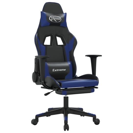 Fotel gamingowy czarno-niebieski 67x58x118-128 cm Inna marka