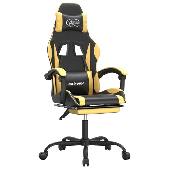 Fotel gamingowy czarno-złoty 57,5x59,5cm - Comfort Inna marka