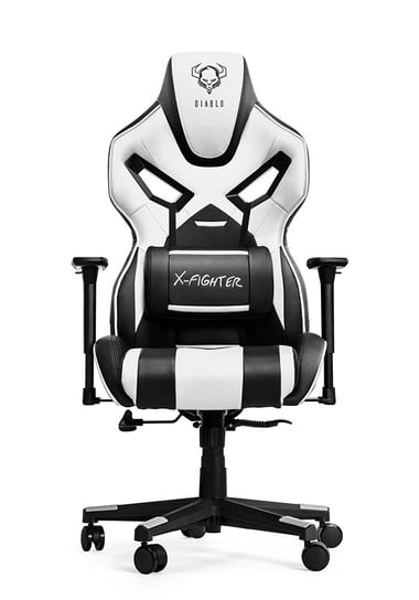 Fotel gamingowy DIABLO X-Fighter, biało-czarny, 129x55x55 cm Diablo Chairs
