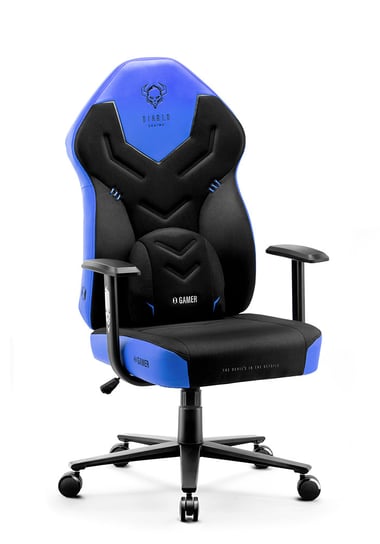 Fotel gamingowy Diablo X-Gamer 2.0 czarno-niebieski Normal Size Diablo Chairs