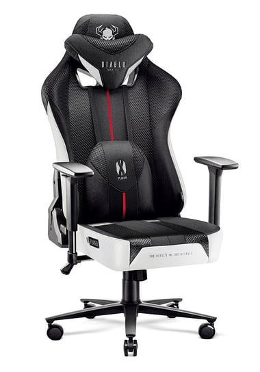 Fotel gamingowy Diablo X-Player 2.0 biało-czarny King Size Diablo Chairs