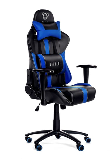 Fotel gamingowy DIABLO X-Player, niebiesko-czarny, 128x50x51 cm Diablo Chairs