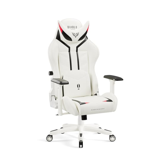 Fotel gamingowy DIABLO X-Ray King Size, biało-czarny, 143x74x68 cm Diablo Chairs